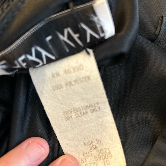 VINTAGE Flapper Girl CHERYL KAYE Fringe Black Dress 80s 20s 10 - Picture 6 of 13